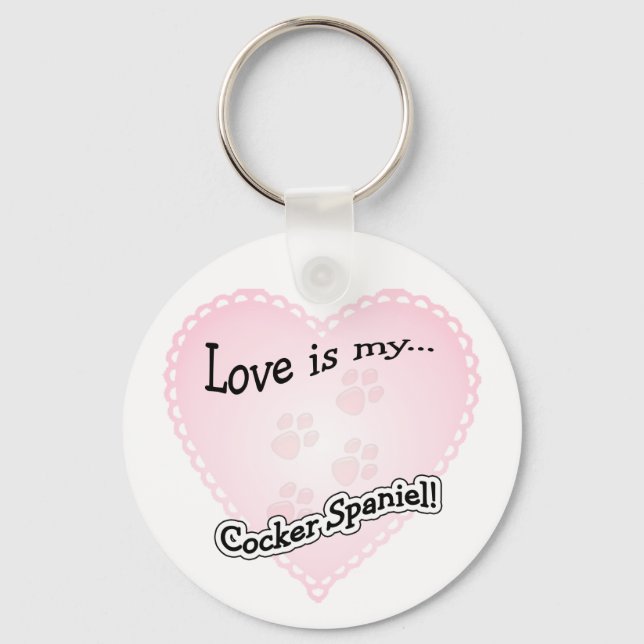 Llavero El amor es mi Keychain Cocker Spaniel (Anverso)
