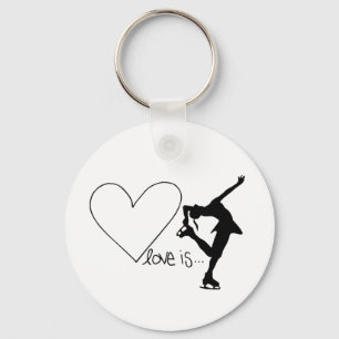 Llavero El amor es patinaje artístico, patinador del chic
