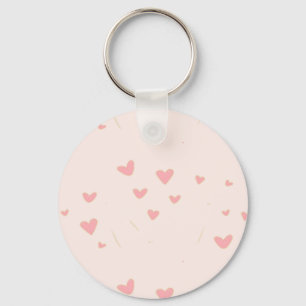 Llavero El amor está en el aire de los corazones rosados