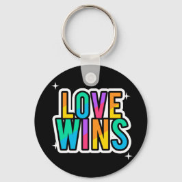 Llavero El amor gana. LGBTQ+Orgullo. Arcoiris.
