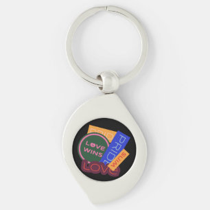 Llavero El amor gana. Orgullo. El orgullo gana. Keychain L