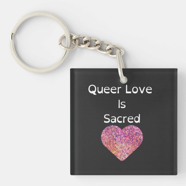Llavero El amor homosexual es negro sagrado (Frente)