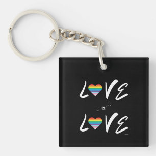 Llavero El amor LGBTQIA es amor, orgullo, corazón arcoiris