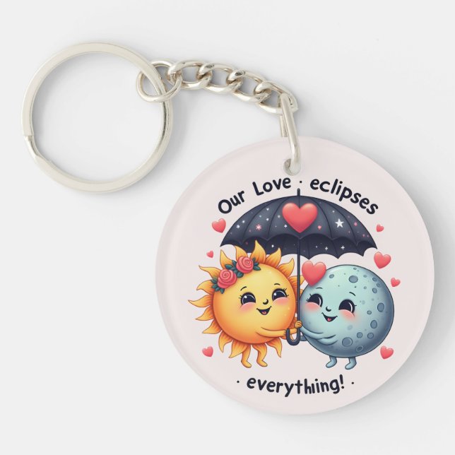 Llavero El amor lindo eclipsa todo lo adorable (Frente)