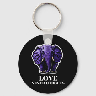 Llavero El amor nunca olvida el elefante para la mujer Hei
