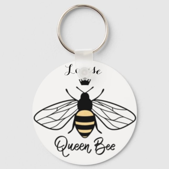 Llavero El anillo de claves Queen Bee añade tu nombre. Tod (Anverso)