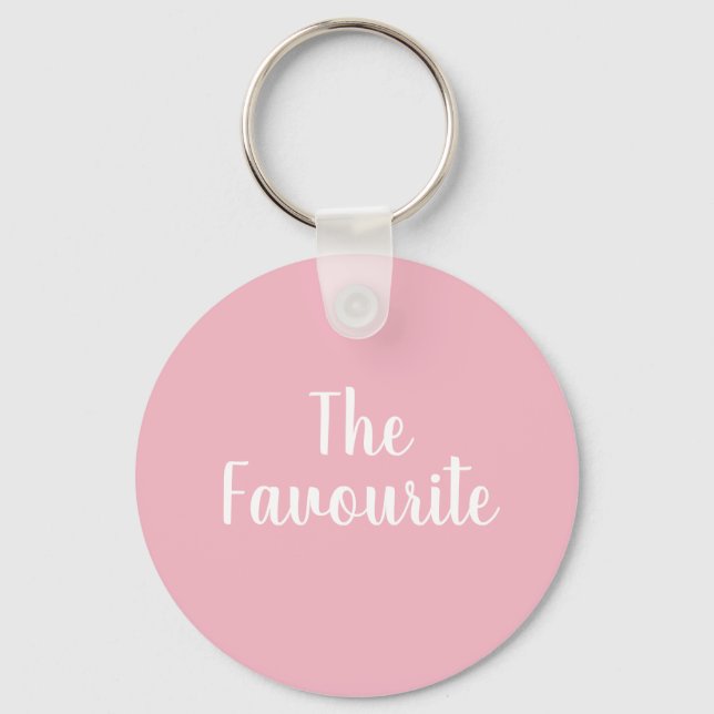 Llavero El anillo de claves rosa 'favorito' (Anverso)