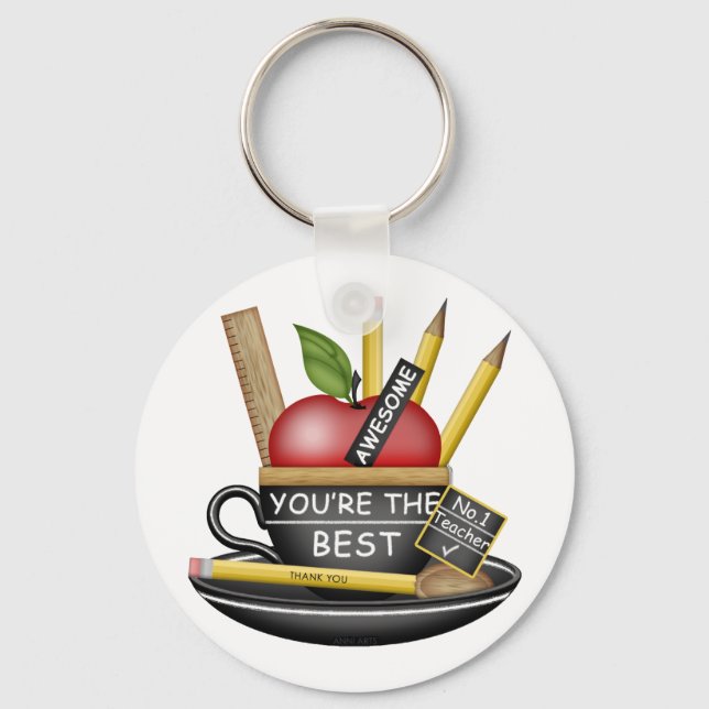 Llavero El Apple Teacup del profesor (Anverso)