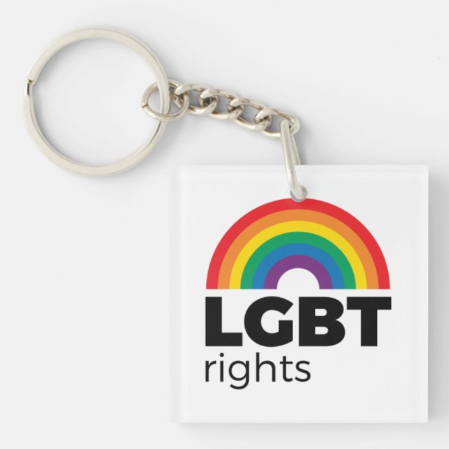 Llavero El arcoiris de los derechos LGBT (Frente)