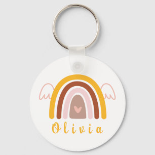 Llavero El arcoiris del Boho con un nombre personalizado
