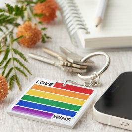 Llavero El arcoiris LGBTQ, el amor gana
