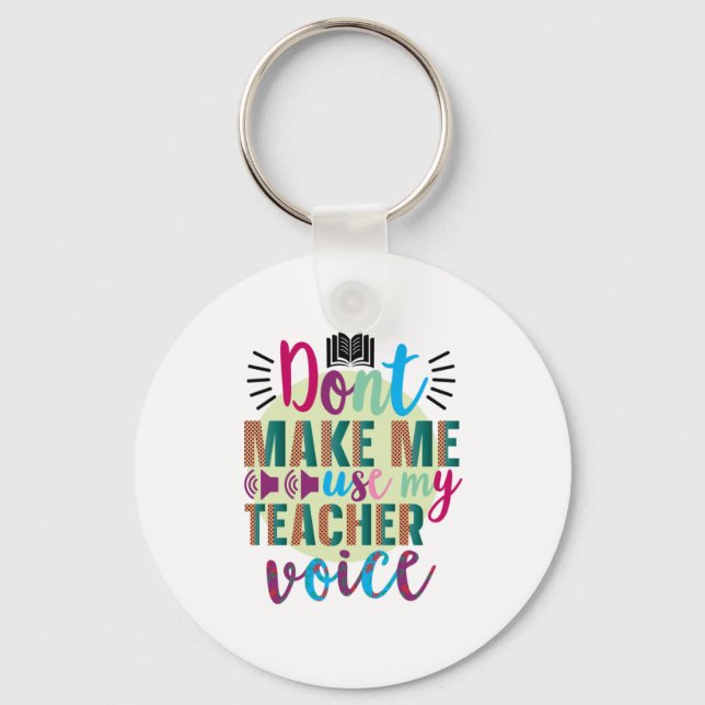 Llavero El arte docente no me hace usar mi voz como profes (Anverso)