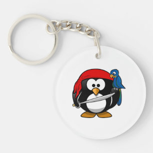 Llavero El arte puro pingüino pirata