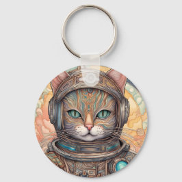 Llavero El astronauta del gato detalla el arte del anime