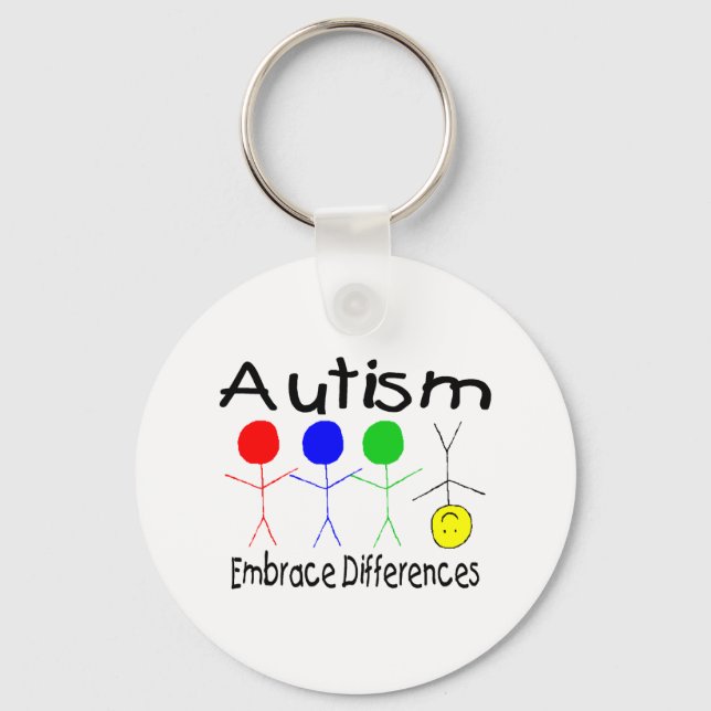 Llavero El autismo abraza las diferencias (Anverso)