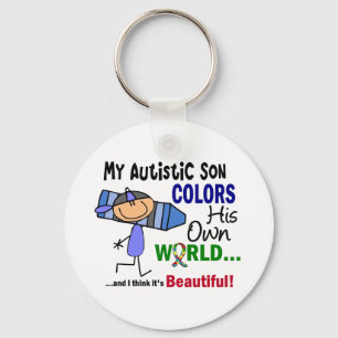 Llavero El autismo COLORA A SU PROPIO Hijo MUNDIAL