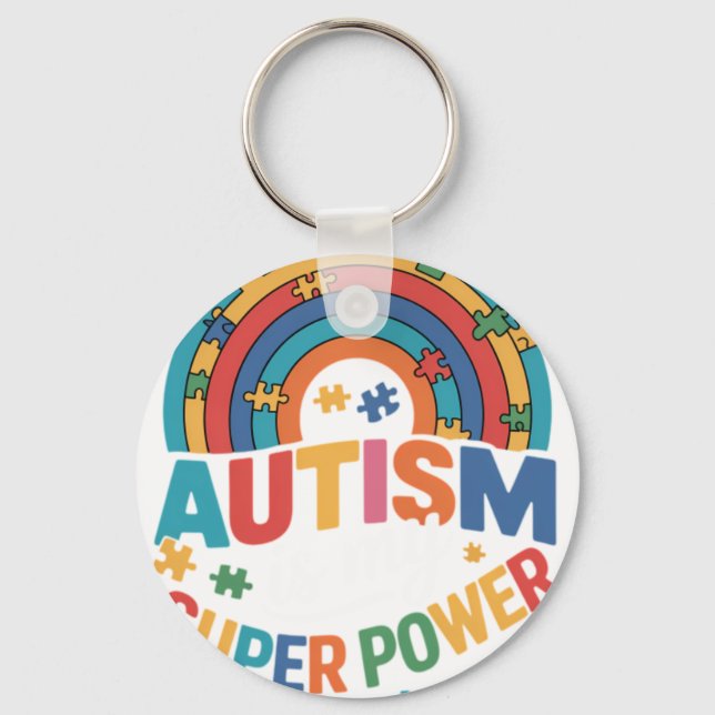 Llavero El autismo es mi superpoder ADHD rompecabezas Conc (Anverso)