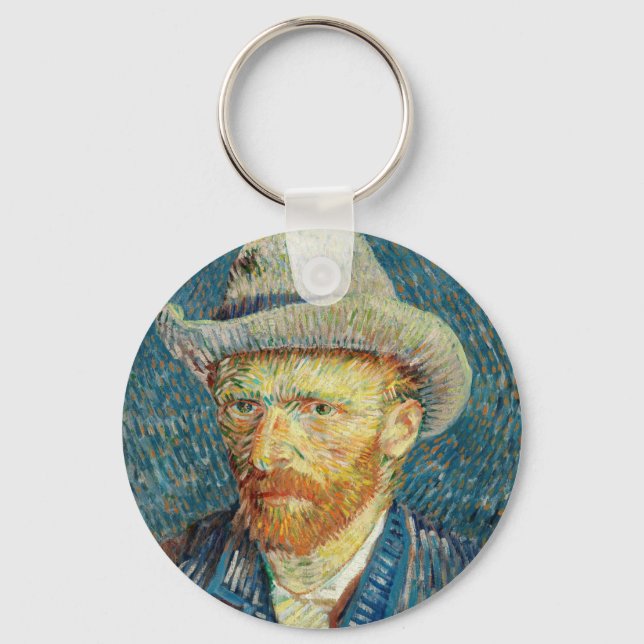 Llavero El autorretrato de Vincent Van Gogh con el Gorra d (Anverso)