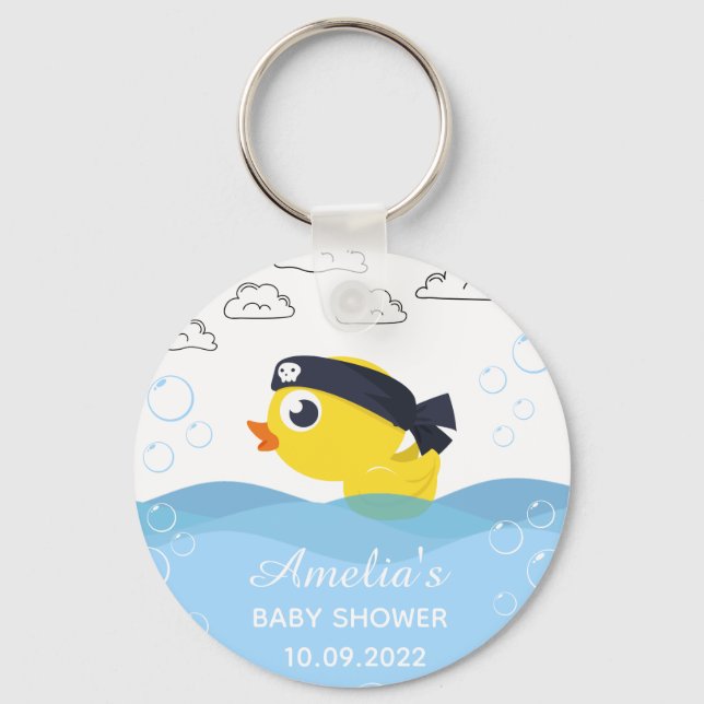 Llavero El Baby Shower de Rubber Duckie Boy (Anverso)