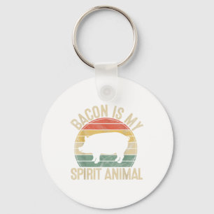 Llavero El Bacon Es Mi Espíritu El Regalo Animal Retro El 