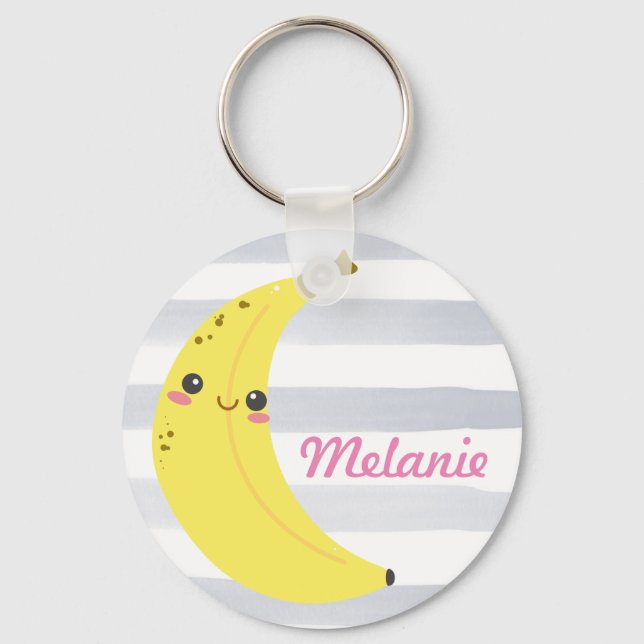 Llavero El banano kawaii personalizado (Anverso)