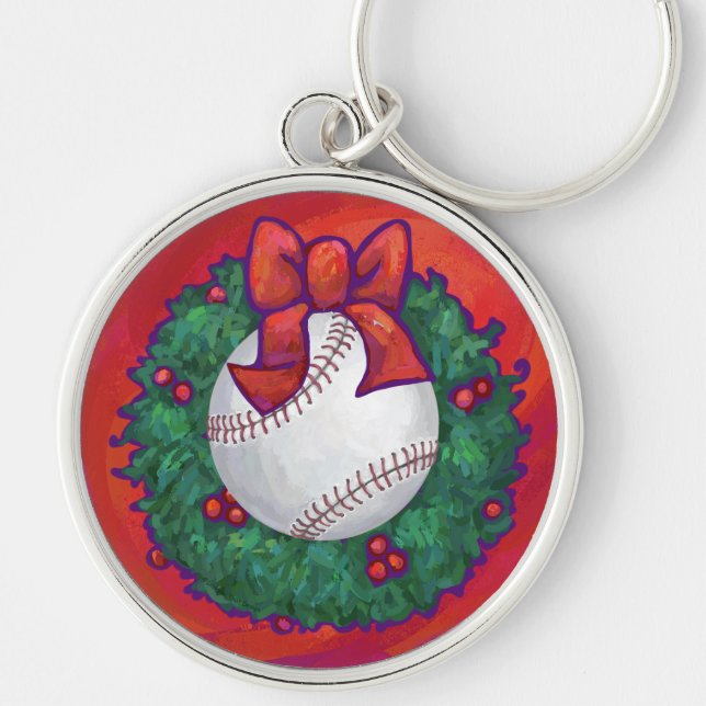 Llavero El béisbol en la corona roja (Frente)
