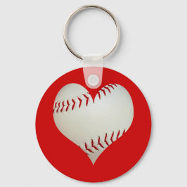 Llavero El Béisbol Estadounidense En Forma De Corazón