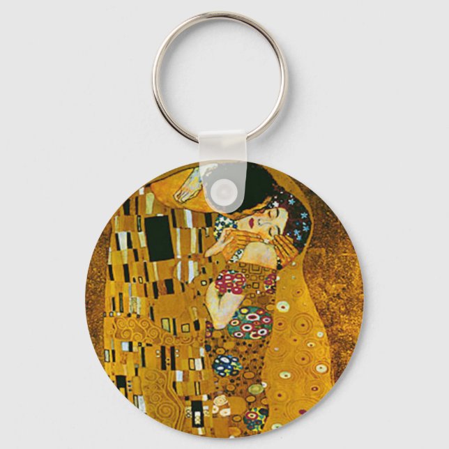 Llavero El beso, Bella Artes de Klimt, (Anverso)