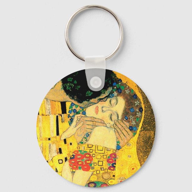 Llavero El beso de Gustav Klimt Art Nouveau (Anverso)