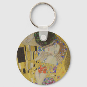 Llavero El Beso, Pintura al Óleo Art Nouveau, Gustav Klimt