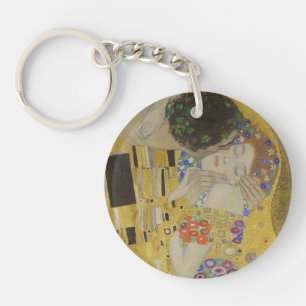 Llavero El Beso, Pintura al Óleo Art Nouveau, Gustav Klimt