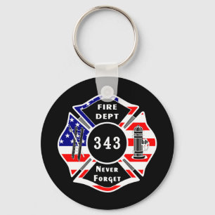 Llavero El bombero 9/11 nunca olvida 343