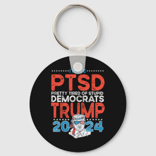 Llavero El Bonito Del Ptsd Está Cansado De Estúpidos Demóc