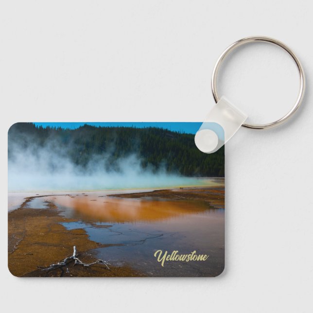Llavero el borde de la gran Primavera Primaria Yellowstone (Anverso)