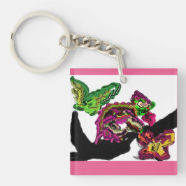 Llavero El bosque lluvioso Chameleon divertido