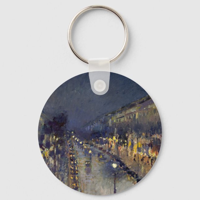 Llavero El Boulevard Montmartre de noche Pissarro (Anverso)