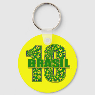 Llavero El Brasil 10 - Regalos del futbol del fútbol del