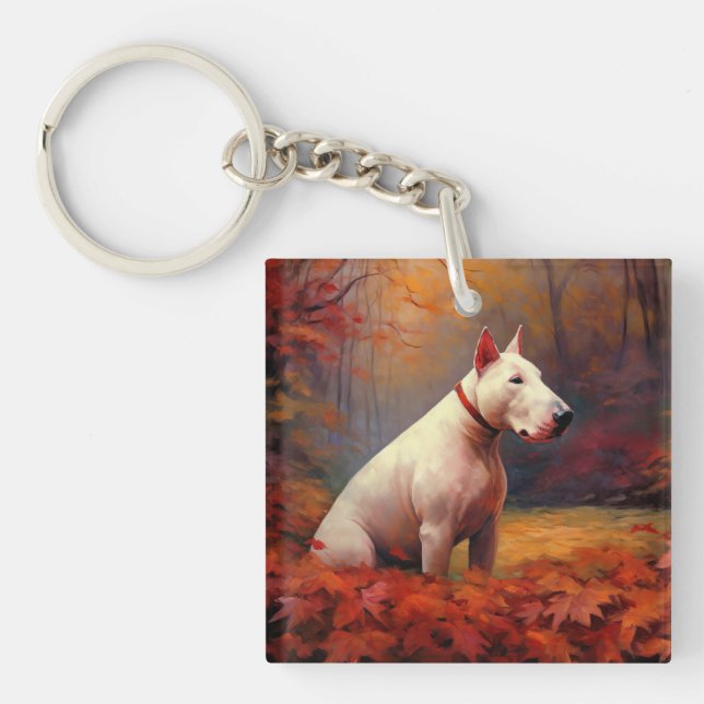 Llavero El 'Bull Terrier' en otoño se inspira en las hojas (Frente)