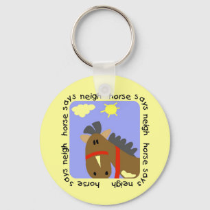 Llavero El caballo dice las camisetas y los regalos del re