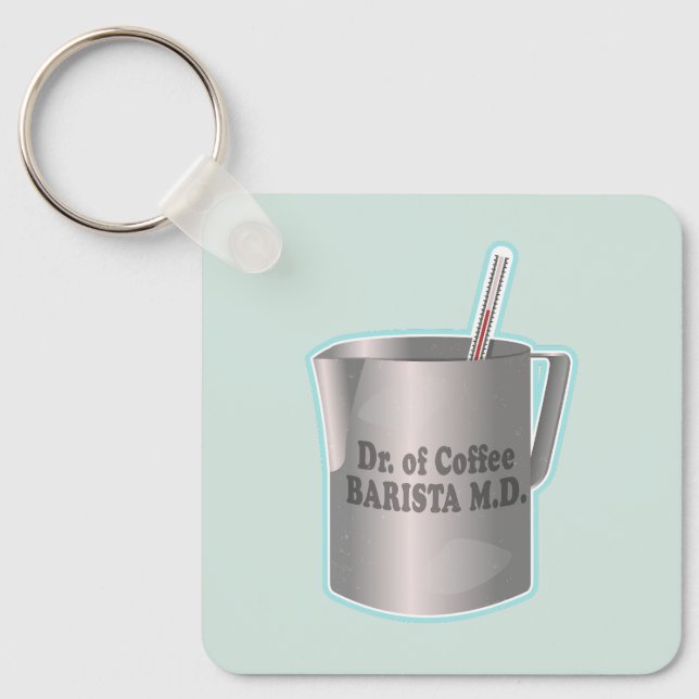Llavero El café de Barista haciendo médico gracioso (Anverso)