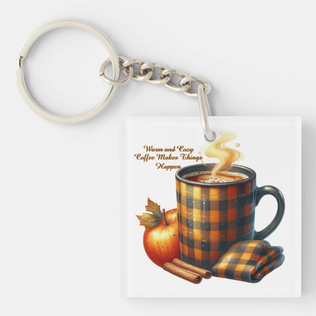 Llavero El Café Hace que las Cosas Pasen (Frente)