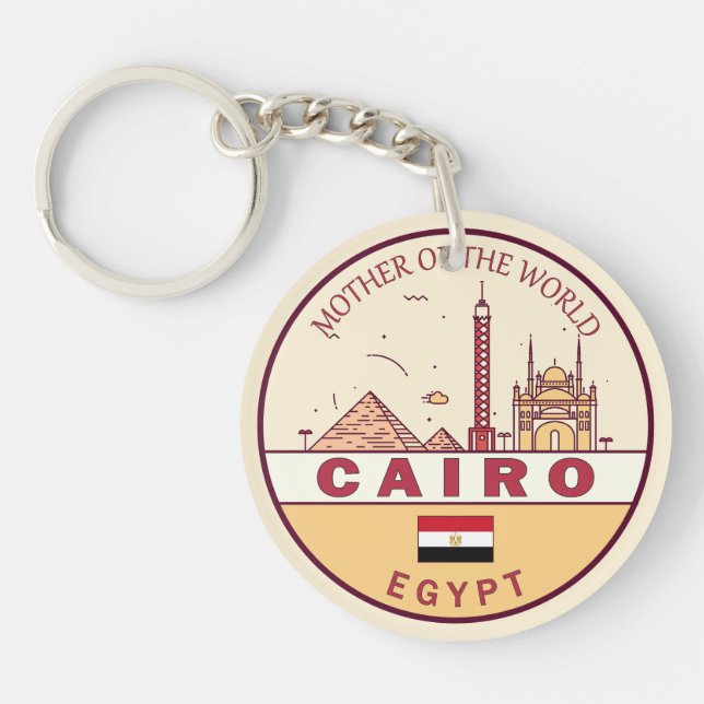 Llavero El Cairo: El emblema de la ciudad de Egipto (Frente)