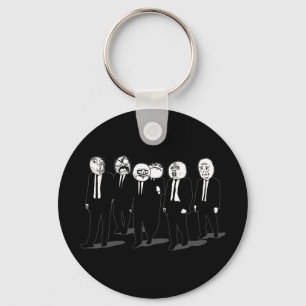 Llavero el caminar cómico de las caras del meme de la