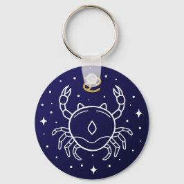 Llavero El cáncer en el Rótulo cangrejo zodiaco