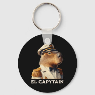 Llavero El Capitán Capybara Barco Capitán Divertido