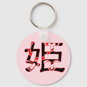 Llavero El carácter de kanji de la princesa