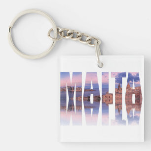 Llavero El casco antiguo de La Valeta y el puerto de Malta
