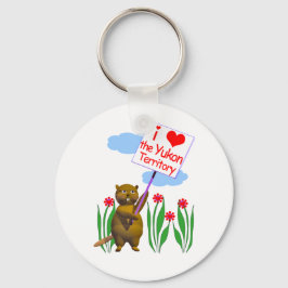 Llavero El castor canadiense ama al yukón