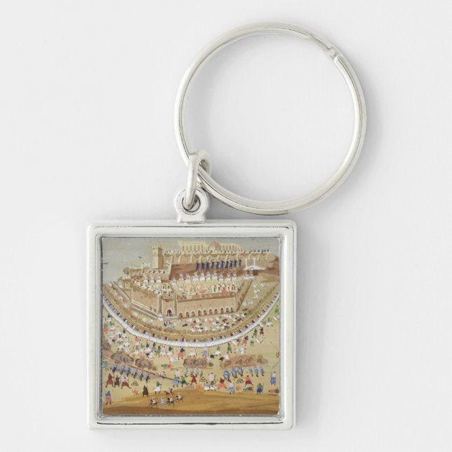 Llavero El cerco de Atenas en 1827, del ilustrado hola (Frente)