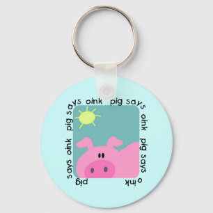 Llavero El cerdo dice Oink las camisetas y los regalos